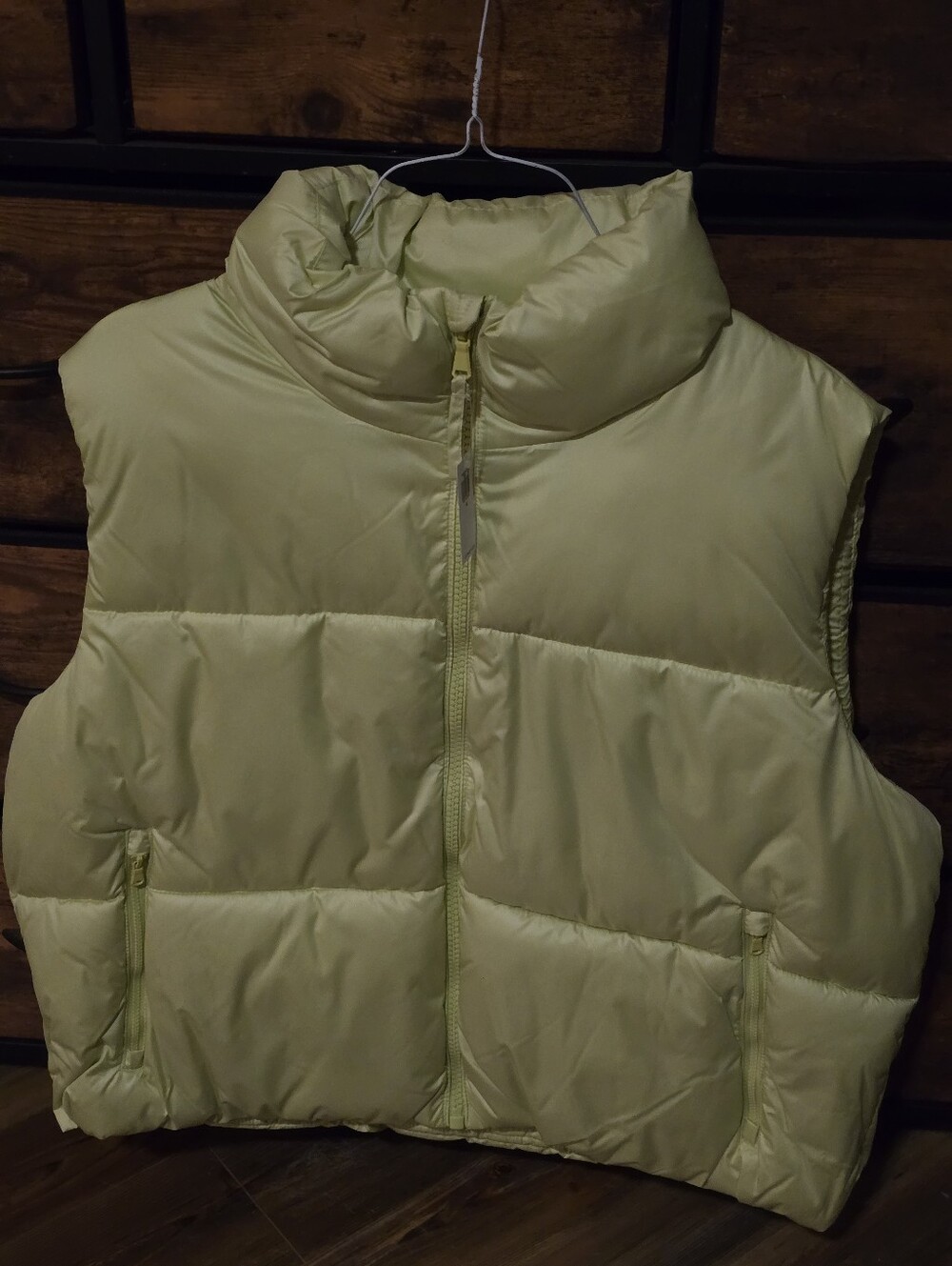 Old Navy Light Green Puffer Vest - Sleeveless Insulated Jacket